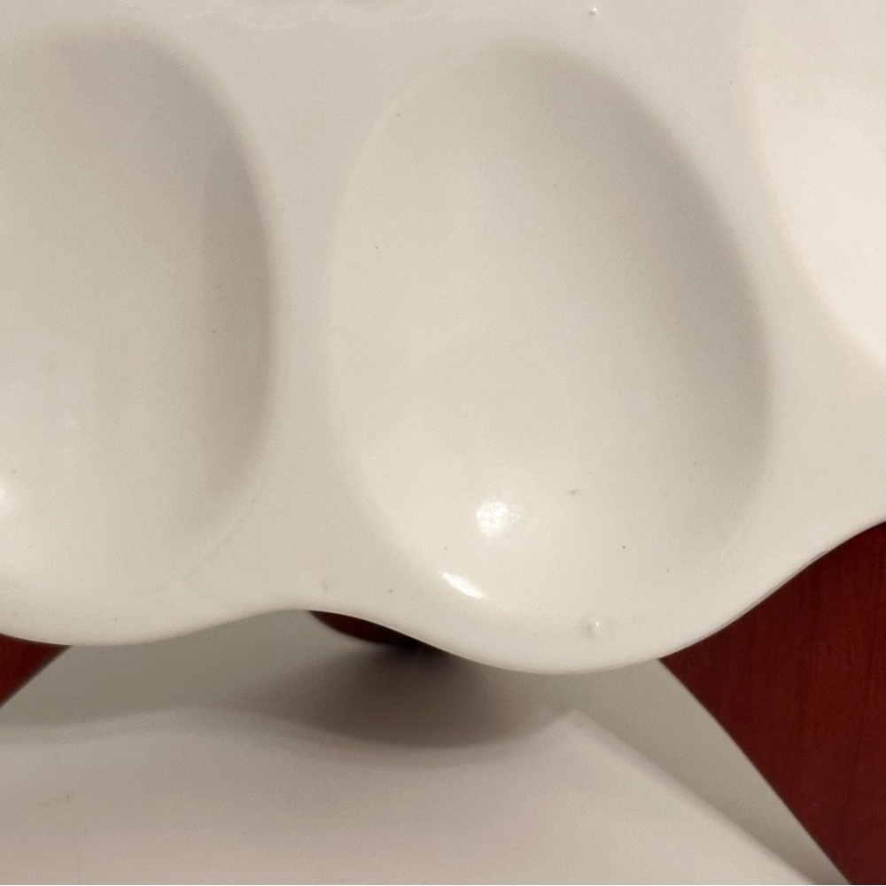 Vintage 13” Rooster Deviled Egg Chicken Ceramic Platter Portugal Teleflora Tray - Picture 4 of 12